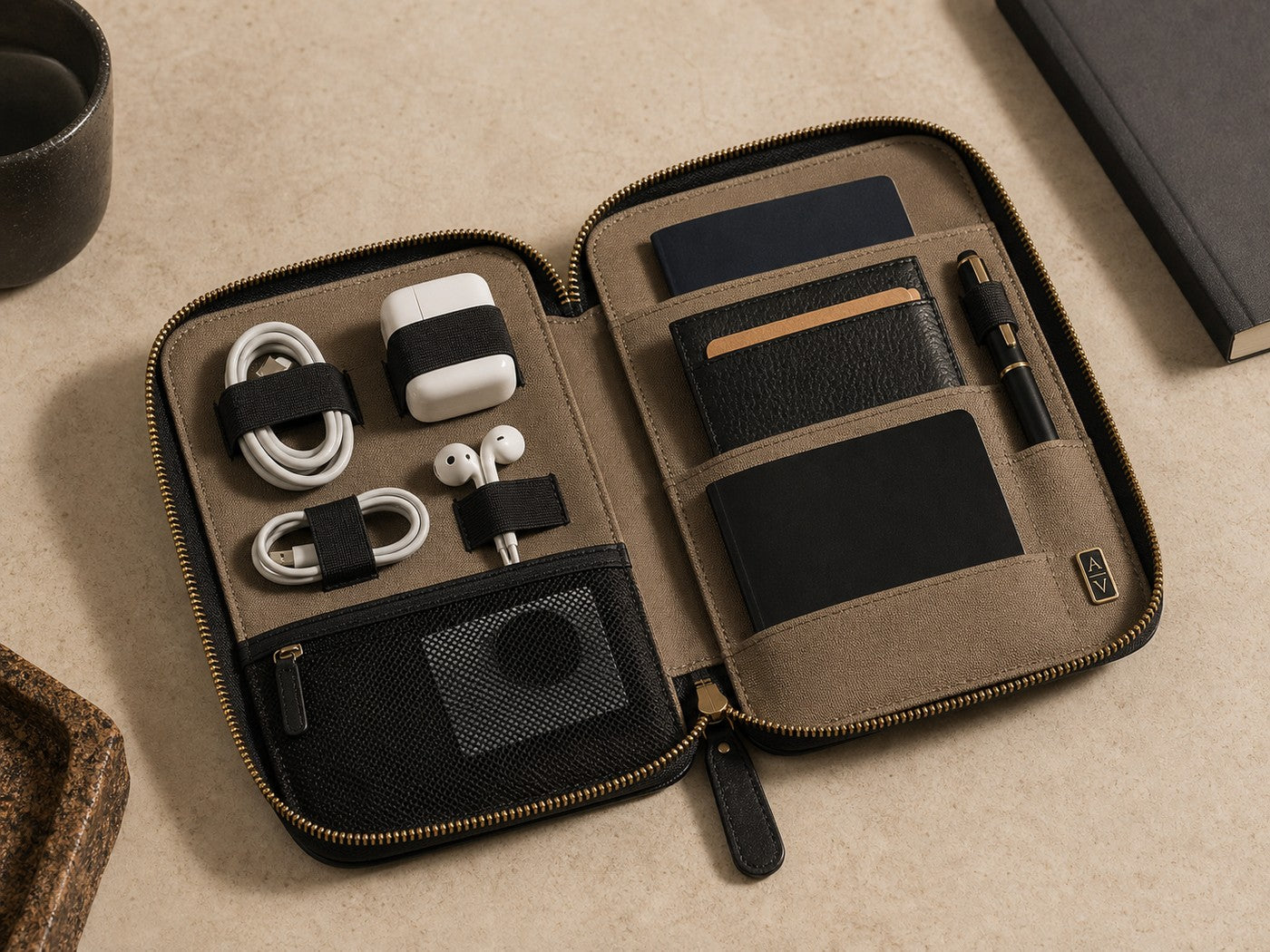 Large Tech Folio product card image with organized small essentials.