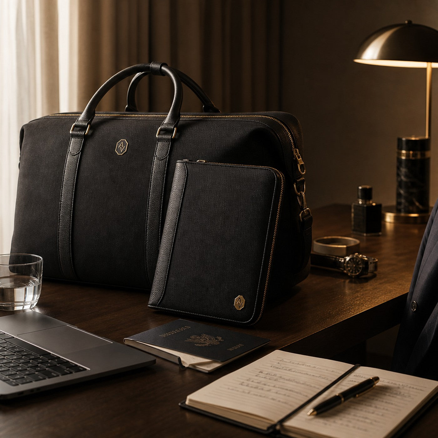 The Tech Folio in a premium travel lifestyle scene.